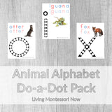 Animal Alphabet Do-a-Dot Pack _ Living Montessori Now