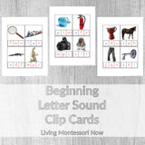 Beginning Letter Sound Clip Cards _ Living Montessori Now