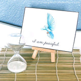 “I Am Peaceful” Mindfulness Affirmation Card with 3-Minute Sand Timer _ Living Montessori Now