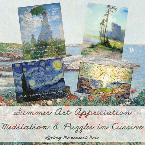 Summer Art Appreciation - Meditation and Puzzles in Cursive