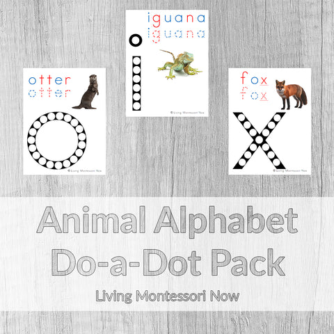 Animal Alphabet Do-a-Dot Pack - Living Montessori Now