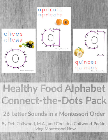 Healthy Food Alphabet Connect-the-Dots Pack _ Living Montessori Now