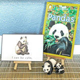 “I Can Be Calm” Mindfulness Card with Pandas Book and Schleich Pandas _ Living Montessori Now