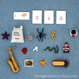 Letter Cards and Language Objects from Letter S Alphabet-Box Drawer _ Living Montessori Now