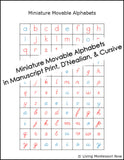 Miniature Movable Alphabets in Manuscript Print, D'Nealian, and Cursive _ Living Montessori Now