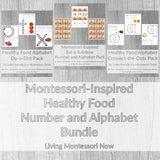Montessori-Inspired Healthy Food Number and Alphabet Bundle _ Living Montessori Now