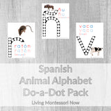 Spanish Animal Alphabet Do-a-Dot Pack _ Living Montessori Now