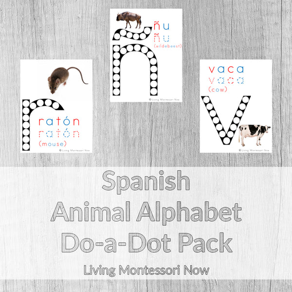 Spanish Animal Alphabet Do-a-Dot Pack