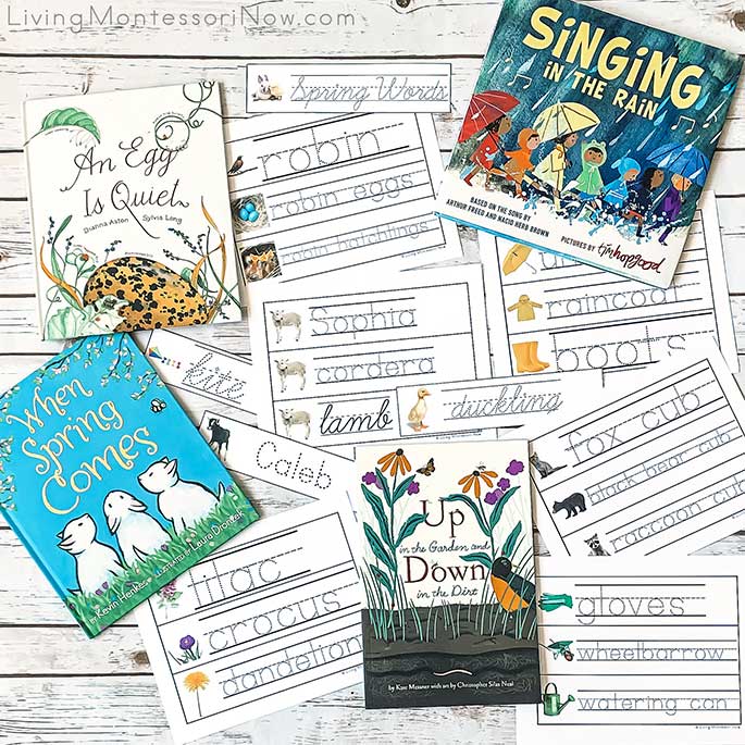 Spring-Themed, Editable Name and Word Tracing Pack – Living Montessori Now