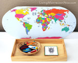 World Travel Game with World Political Map and Passport Stamp Cards _ Living Montessori Now