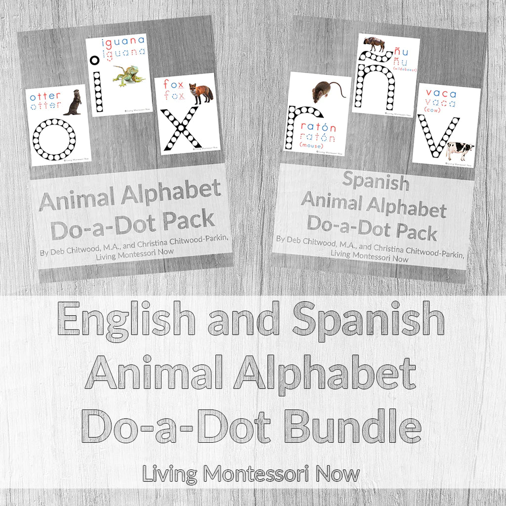 English and Spanish Animal Alphabet Do-a-Dot Bundle